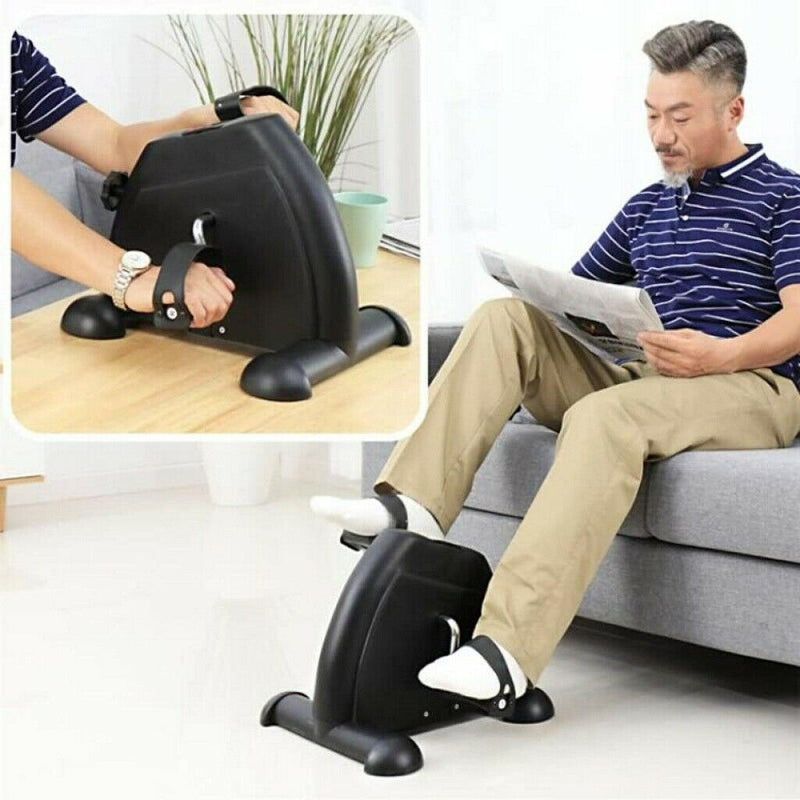 Mini Pedal Stepper Bike Feet Hand Cycling Fitness Exercise Trainer Desk Home Gym