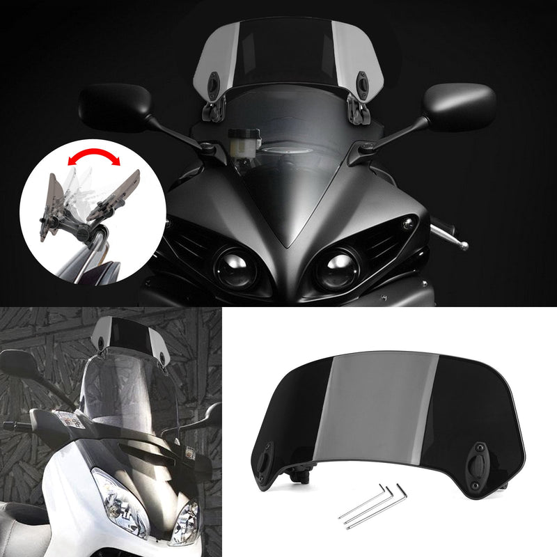 Motorcycle Adjustable Clip On Windshield Extension Spoiler Wind Deflector Generic