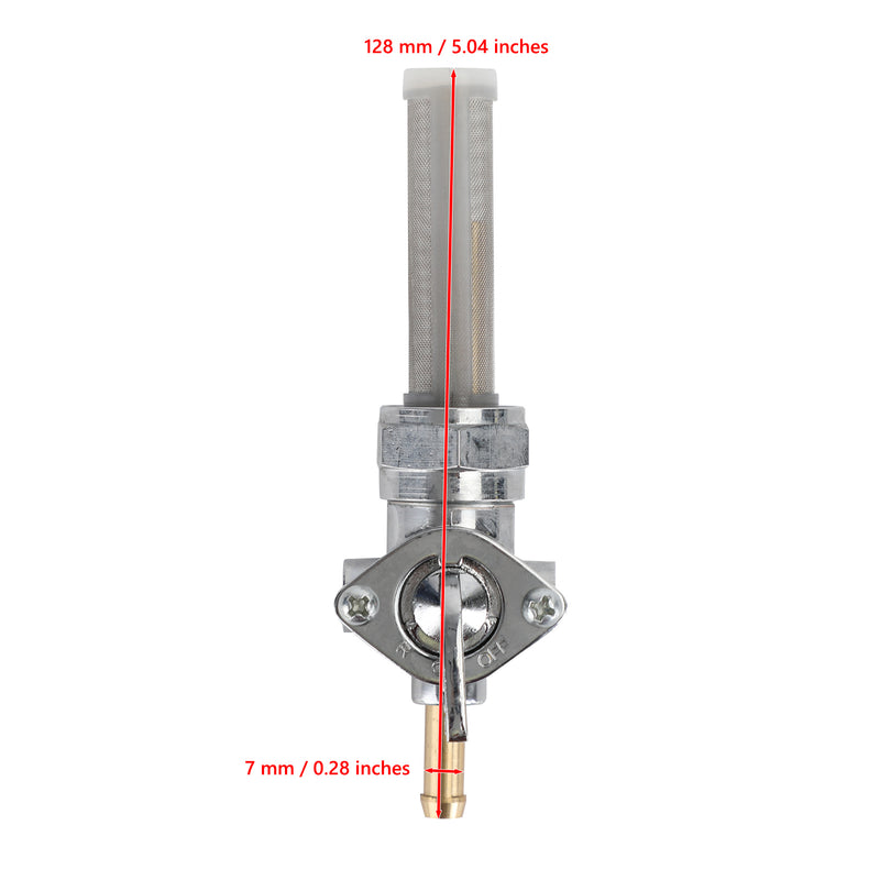 Petcock Fuel Valve Straight Outlet 22mm fit for Dyna Super Glide Electra Glide Generic