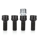 4+1 Set 17mm Black Wheel Bolt & Lock Lug Nut For VW Golf Beetle Passat Audi Generic