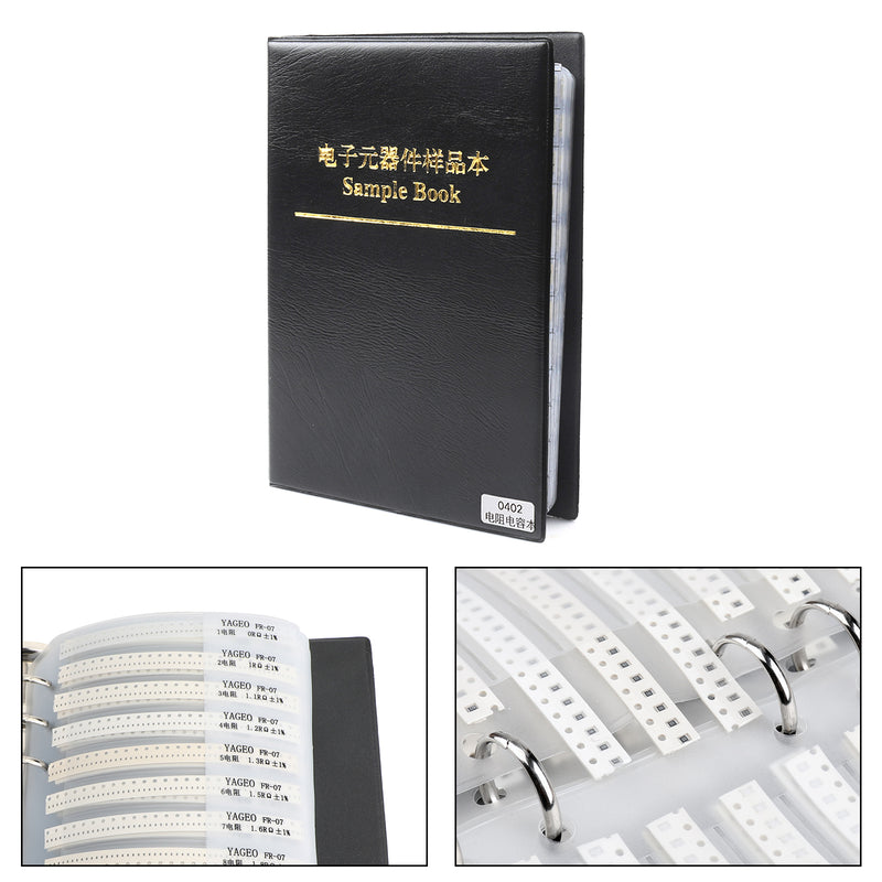 0201 0805 1206 0402 0603 1% SMD Chip Resistor 170values + Capacitor Sample Book
