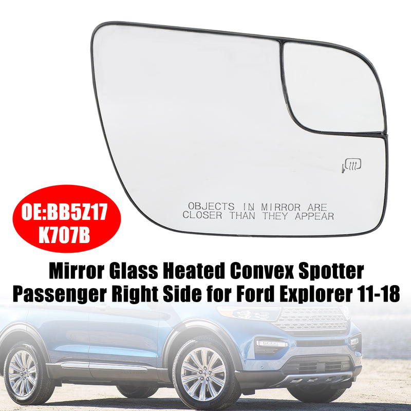 Ford Explorer 11-18 Mirror Glass Heated Convex Spotter Passenger Right Side for