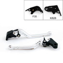 Long Brake Clutch Levers For Kawasaki ZX636R / ZX6RR 2005-2006 Black Generic