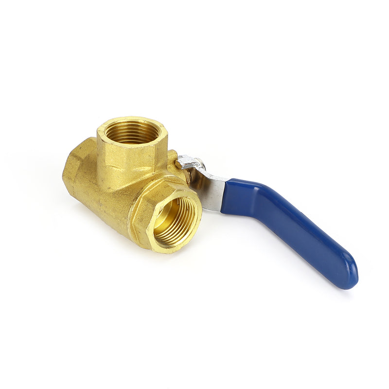 3-Way Ball Valve Female L Port Lever Handle 3/4" NPT Made Of Forged Brass