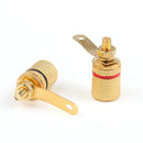 10 Pcs Gold Plated Binding Post Amplifier Speaker Audio Connector Terminal