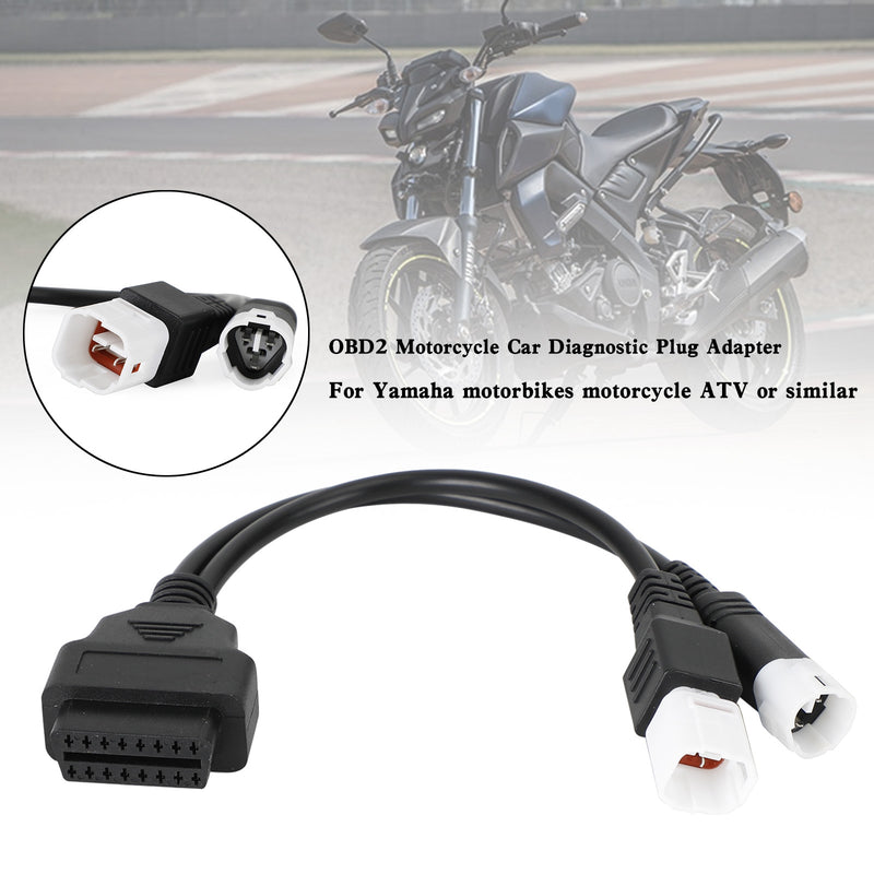 3 pin 4 pin 2in1 OBD2 Diagnostic Adapter Connector For Yamaha Motorcycle