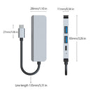4-in-1 to HD USB C USB3.0 PD Type-C HUB Adapter Dock for Mac Windows PC
