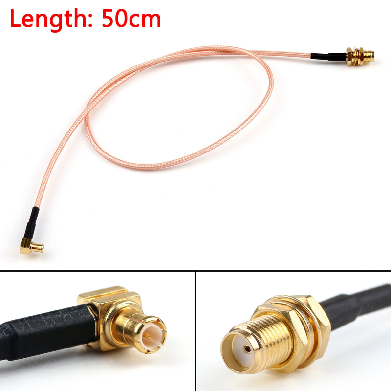 50cm RG316 Cable SMA Female Jack To MCX Male Plug Right Angle Pigtail 20in FPV