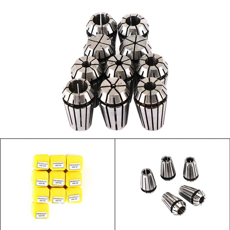 9Pcs/12PCS/10Pcs/ ER16 Spring Collet Set For CNC Milling Lathe Machine