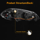 2006-2007 Montee Carlo 2 Door Coupe/4 Door Sedan Chrome Housing Clear Amber Headlights Assembly