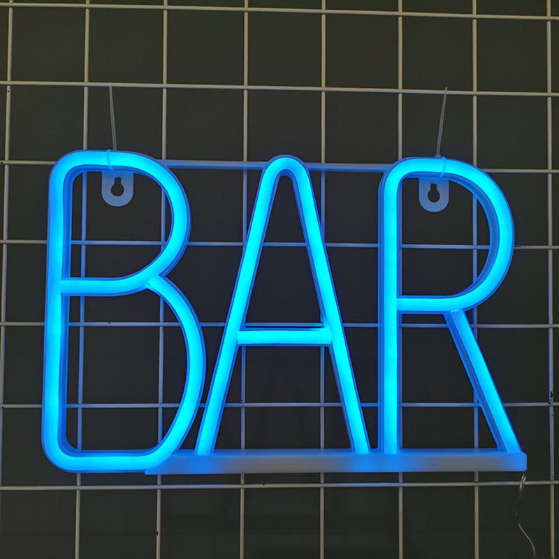 BAR LED Neon Sign Lights Bedside Night Light Lamp Kids Children Room USB Powered