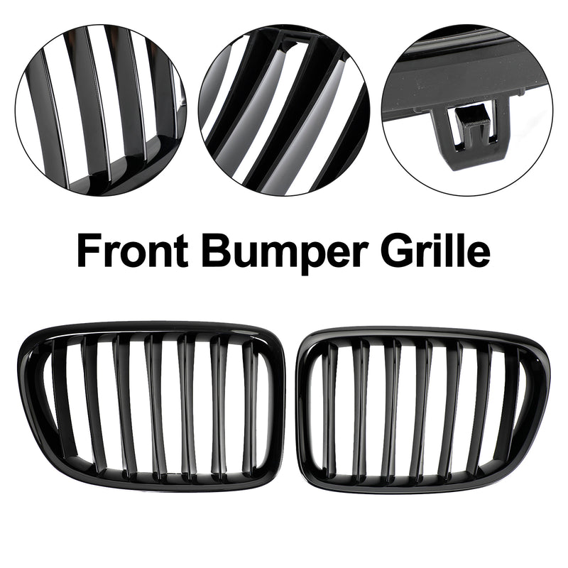 BMW X1 E84 2009-2014 SUV Gloss Black Front Hood Kidney Grill Grille