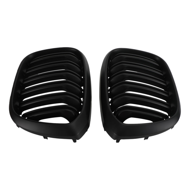 2PCS Kidney Grill Grille 51138469959 fit BMW G01 X3 G02 X4 2018-2021 Matt Black