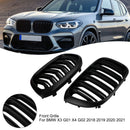 2PCS Kidney Grill Grille 51138469959 fit BMW G01 X3 G02 X4 2018-2021 Matt Black