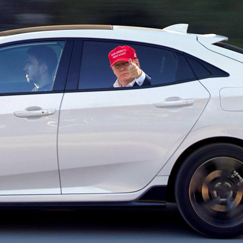 Car Window Sticker Life Person Size Passenger Ride With Trump President 2020 L