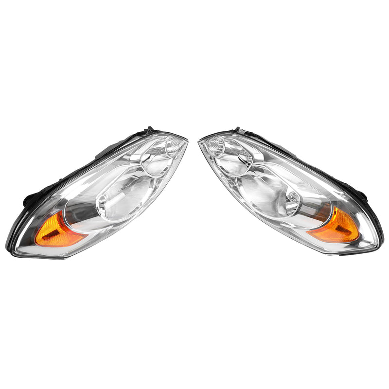 2014-2016 Chevrolet Impala Limited Chrome Housing Clear Amber Headlights Assembly