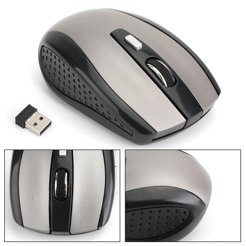 2.4GHz Wireless Cordless Optical DPI Mouse Mice With Pad for PC Laptop