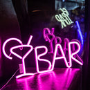 BAR Neon Sign Light LED Juice Letter Neon Lamp Tube Party Night Light Lamp