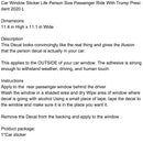 Car Window Sticker Life Person Size Passenger Ride With Trump President 2020 L