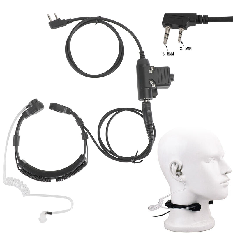 Throat Mic Microphone Headset Fit for TK3107 TK3207 TK3160 BaoFeng UV5R UV-82