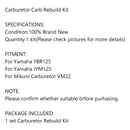 Motorcycle Carburetor Repair Kit For Yamaha YBR125 JYM125 For Carburetor VM22 Generic
