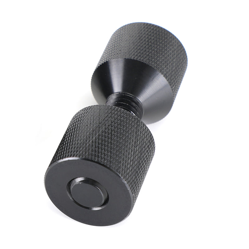 1-1/8" Two Hole Pins Small Aluminum Knurled W/ Removable Threads Black