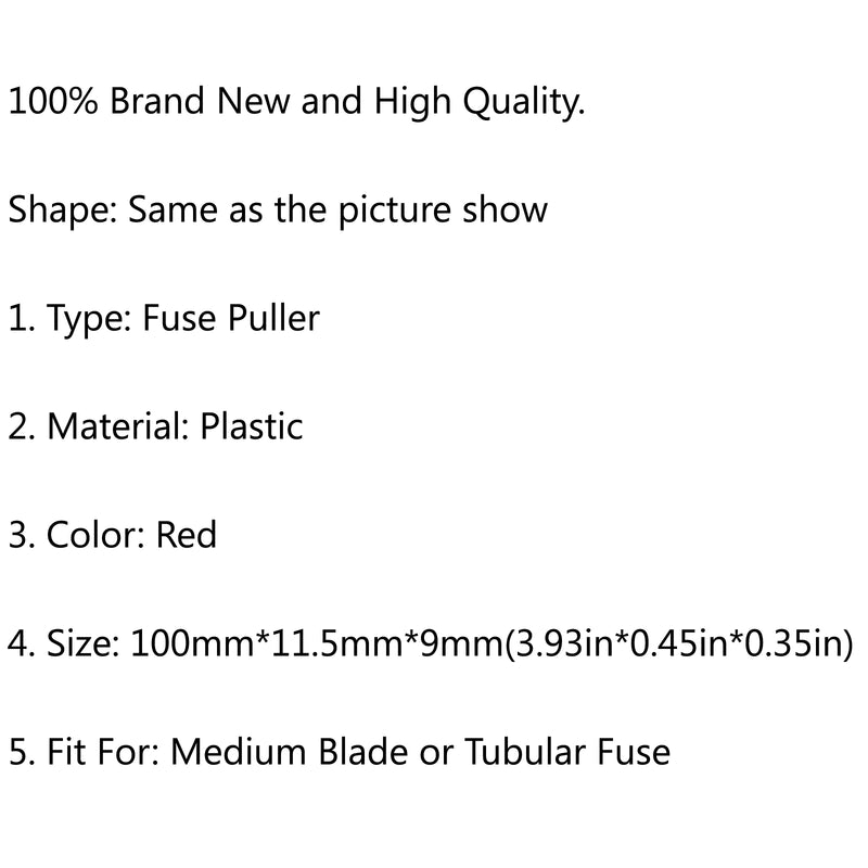 6 隆脕 Fuse Puller Car Automotive Medium Blade Tubular Fuse Extractor Red