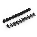 20pcs Fairing Panel Bolt Clip 6mm Plastic Screw Rivets Clips Black For Honda Generic
