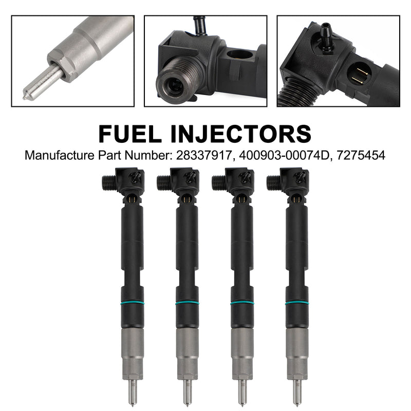 Skid Steers S450,S510,S550,S570,S590,S595,S630,S650 4PCS Fuel Injectors 400903-00074D Generic