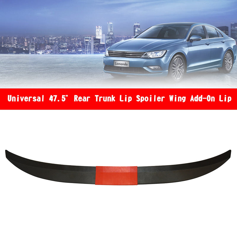 Universal 47.5" Rear Trunk Lip Spoiler Wing Add-On Lip Generic