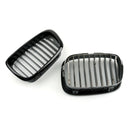 Front Fence Grill Grille ABS Gloss Black Mesh For 2001-2004 BMW 5-Series Generic
