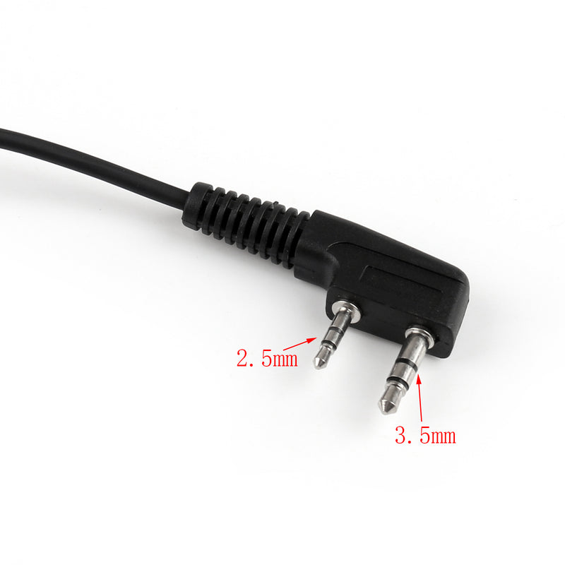 1Pcs 2Pin Extension Cable For Radio Earpiece Speaker Mic Kenwood Baofeng 2m