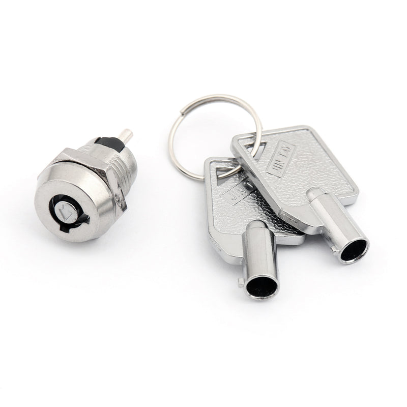 4Set D102 12mm Micro Barrel Electronic Key Lock Switch On/Off 2 Positon With Key