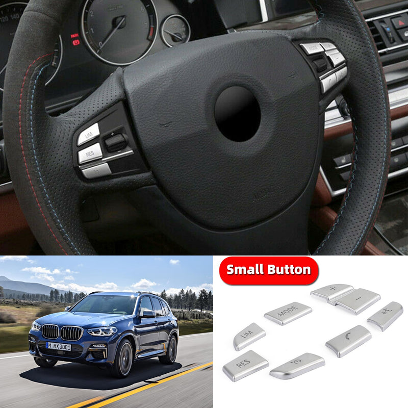 7x Inner Steering Wheel Button Trim Cover Fit For BMW X3 F25拢篓11-17拢漏X4 F26拢篓14-17拢漏 Generic