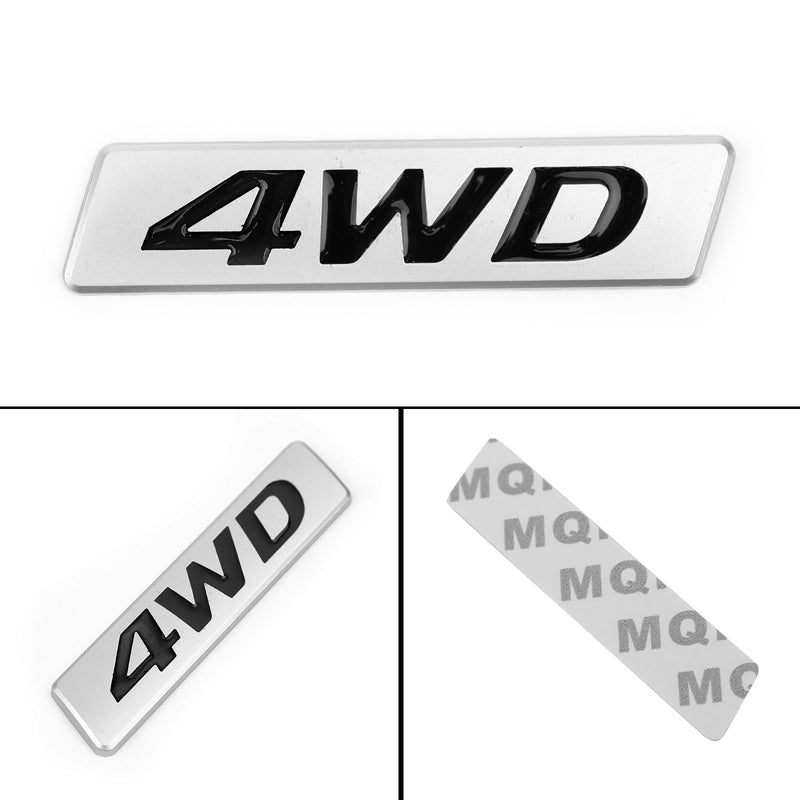 New Metal 4WD Emblem Car Fender Trunk Tailgate Badge Decals Sticker 4WD 4X4 SUV Generic