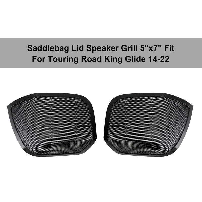 2014-2022 Touring Road King Glide Saddlebag Lid Speaker Grill 5"X7"