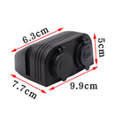 2 In 1 Charger + 12V/24V Cigarette Lighter 2 Hole Panel Fit for Boat Car