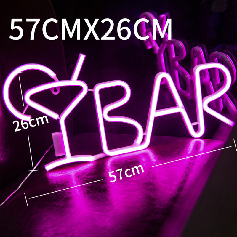 BAR Neon Sign Light LED Juice Letter Neon Lamp Tube Party Night Light Lamp Fedex Express