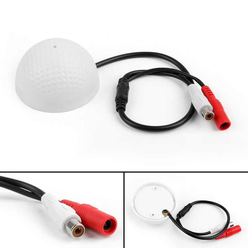 1Pcs Mini Mic Audio CCTV Microphone Adapter Cable 12V DC For Security DVR Camera