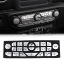 Center Console Button Decorative Cover Trim Kit For 18-19 Wrangler JL JLU