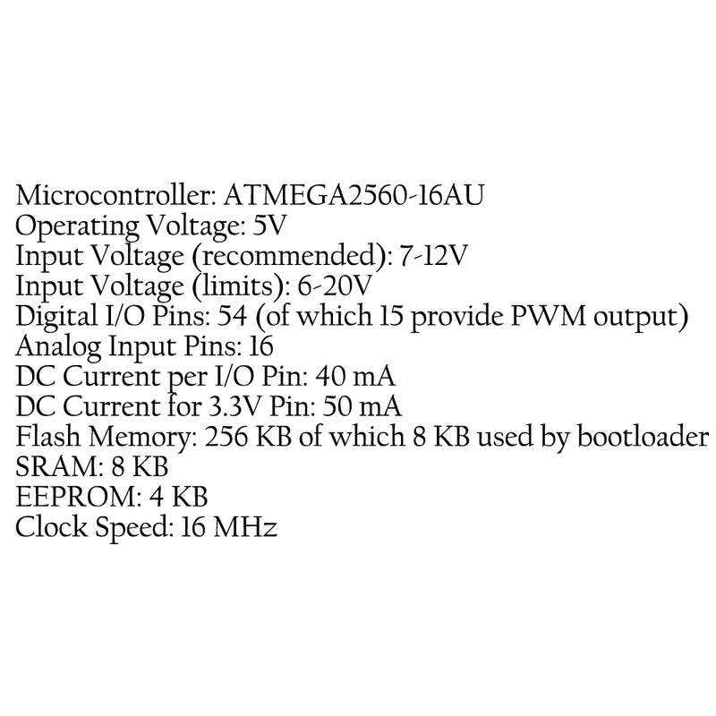 MEGA2560 R3 Board ATMEGA2560-16AU CH340G + Free USB Cable For Arduino