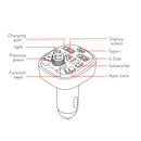 18W FM Transmitter External Microphone Dual USB PD Type C Fast Charger Bluetooth 5.0 Handsfree Car FM Modulator 3.1A PD