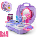 Makeup Toy for Little Girls Kids 21Pcs Pretend Play Cosmetic Set Kit Beauty Toys