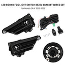 LED Round Fog Light Set Switch Bezel Bracket Wires For Honda CR-V CRV 2020-2021 Generic
