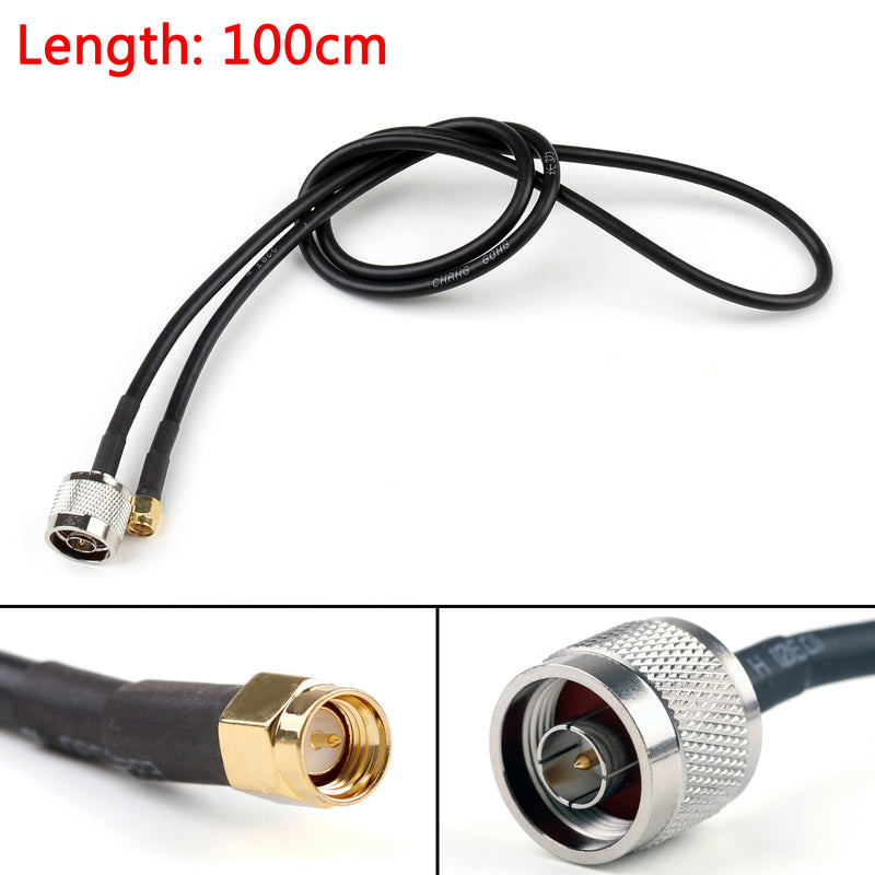 100cm RG58 Cable N Male Plug To SMA Male Plug Straight Crimp Pigtail 3ft