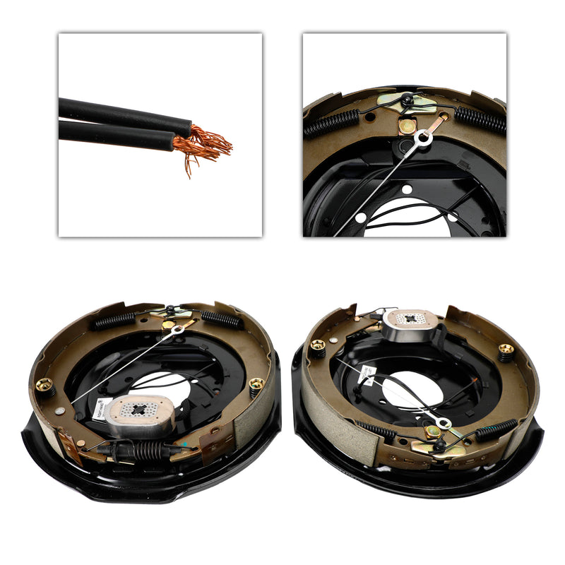 Electric Trailer Brake Kit-Self-Adjusting-12"-Left/Right Hand Assemblies 5.2K-7K