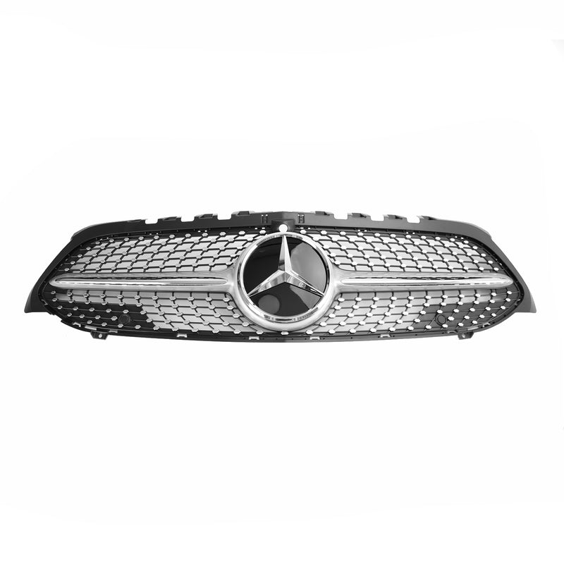 Benz A-Class W177 2019-2023 Diamond Front Bumper Grille Black/Chrome