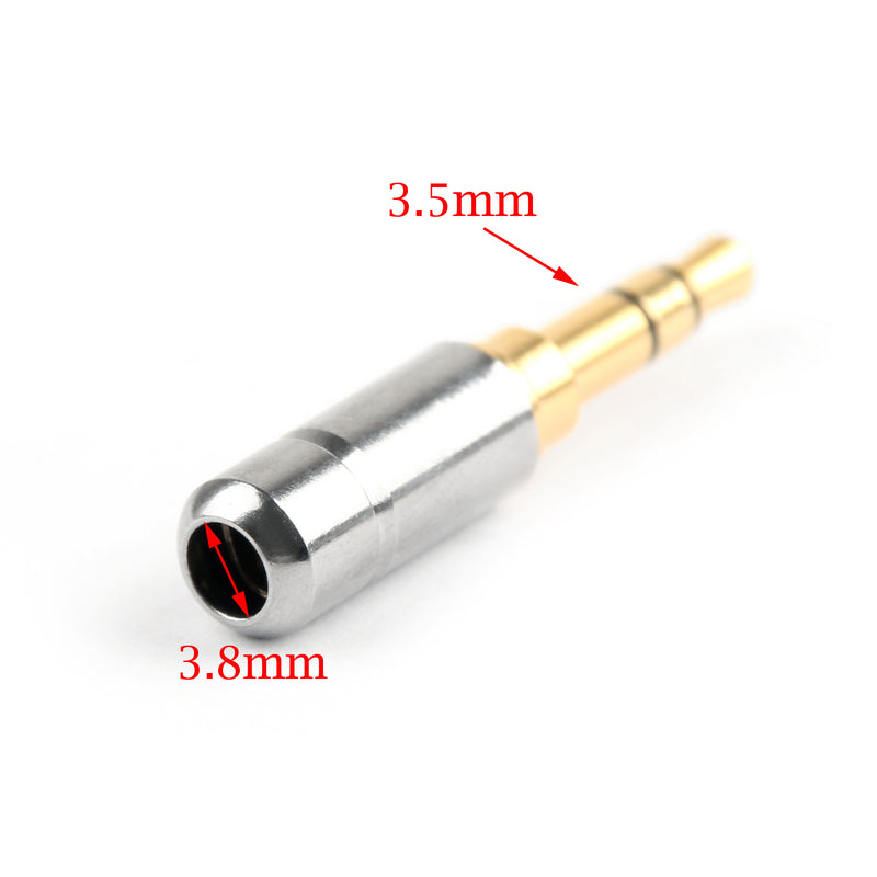 10Pcs Mini 3.5mm Stereo Jack Plug Audio HiFi Gold-Plated For Repair Headphone