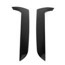 Pair Rear Window Side Spoiler Canards Trim Fit Audi A4 B8 Glossy Black Generic
