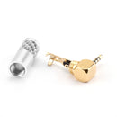 4PCS Mini 2.5mm 4 Pole Balance Plug Right Angle Plugs Fit DIY Headphone Silver
